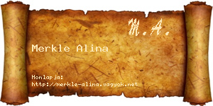 Merkle Alina névjegykártya